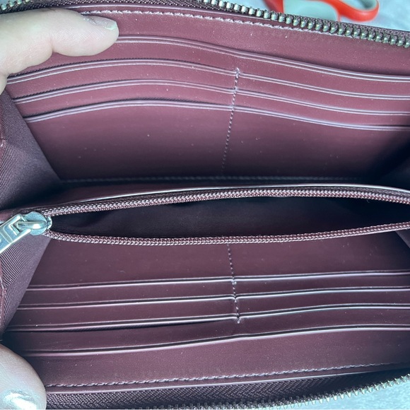 EUC Coach Red, Brown and white Striped Wallet - Picture 7 of 7